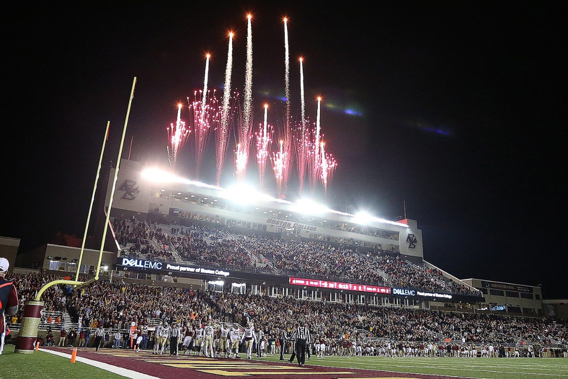 Fireworks at Alumni Stadium