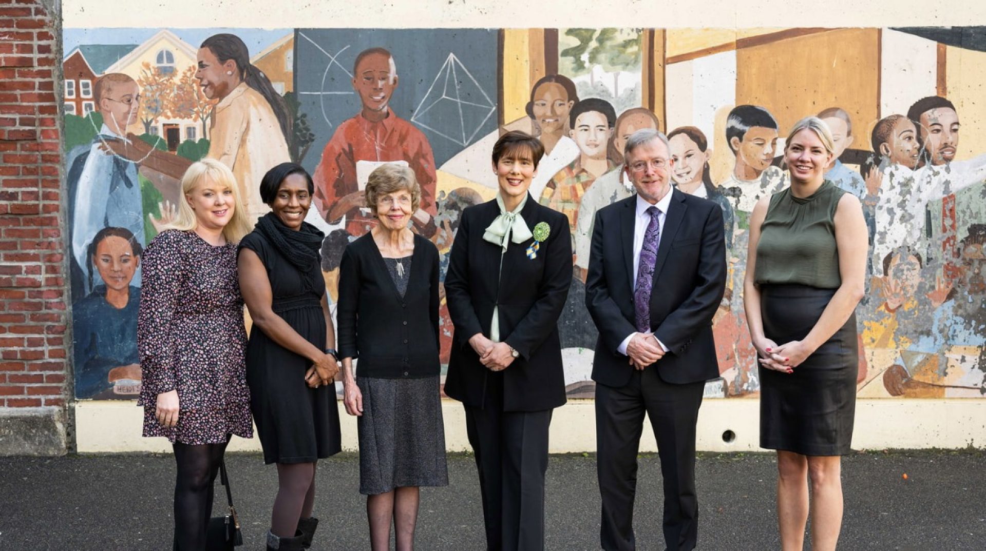 Irish Minister of Education with school and City Connects representatives