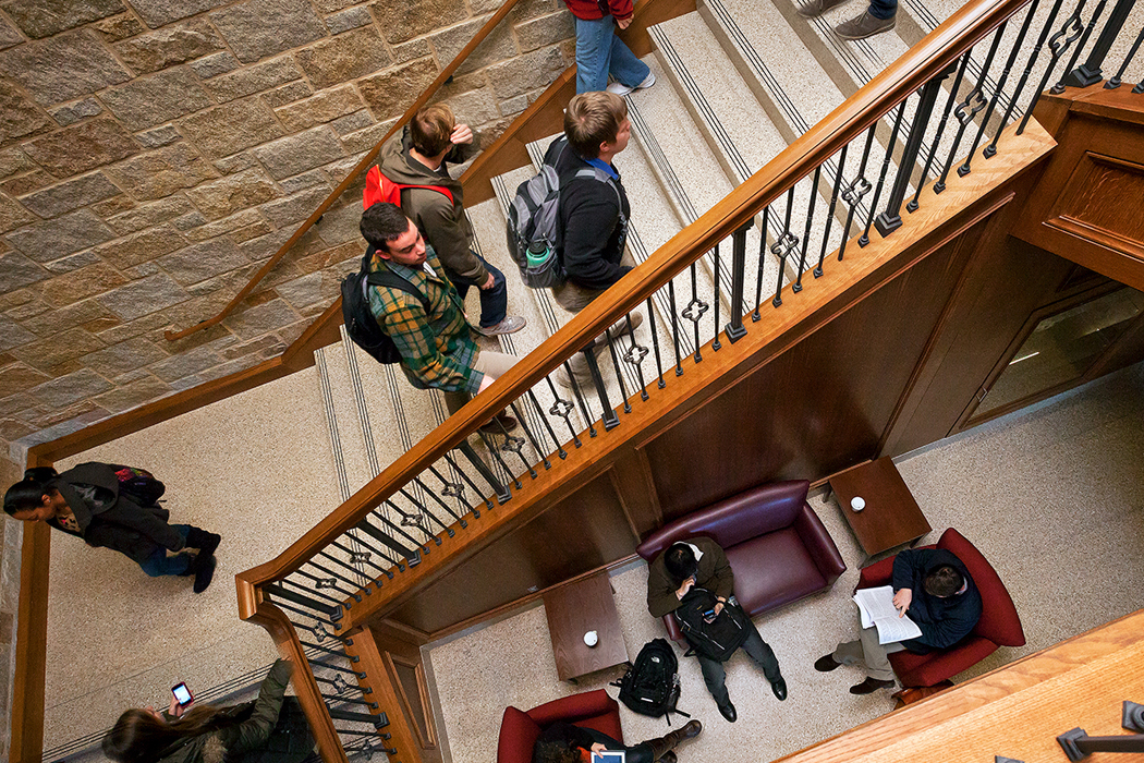 students on campus