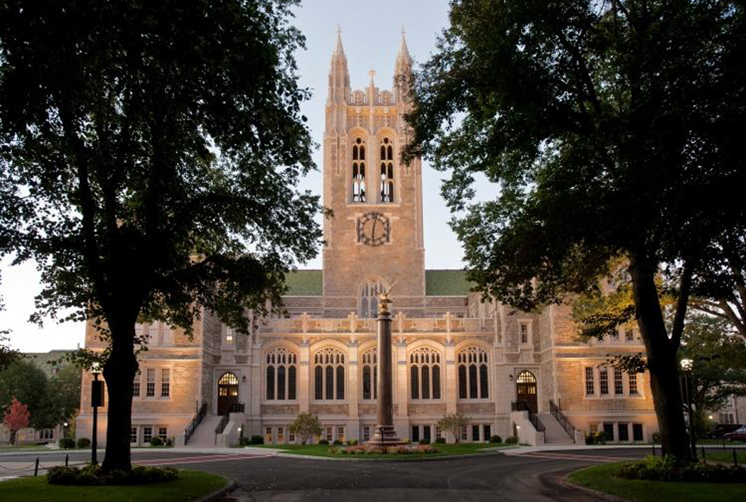 Gasson Hall at twilight