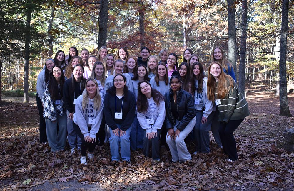 A group of women in the woods