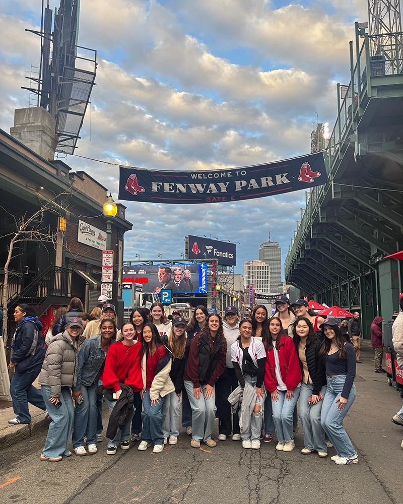 Students at Fenway Park