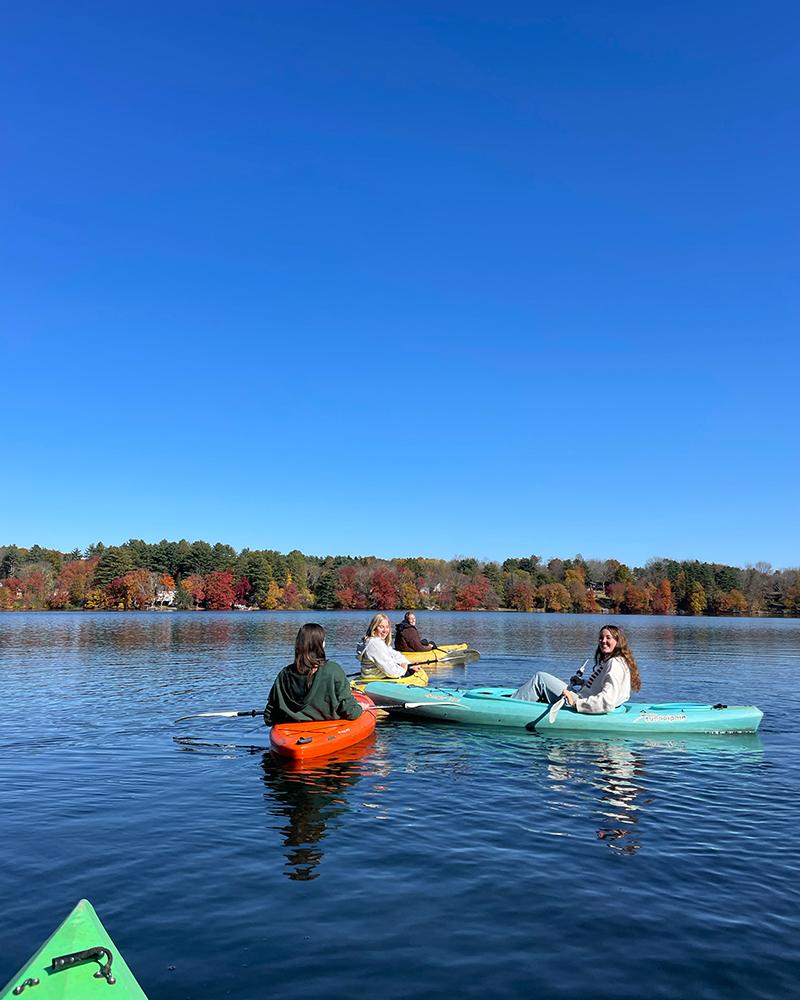 Students kayaking
