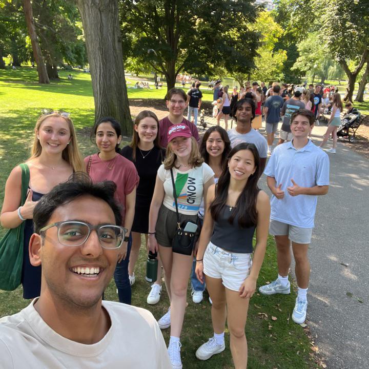 Students in the Boston Garden