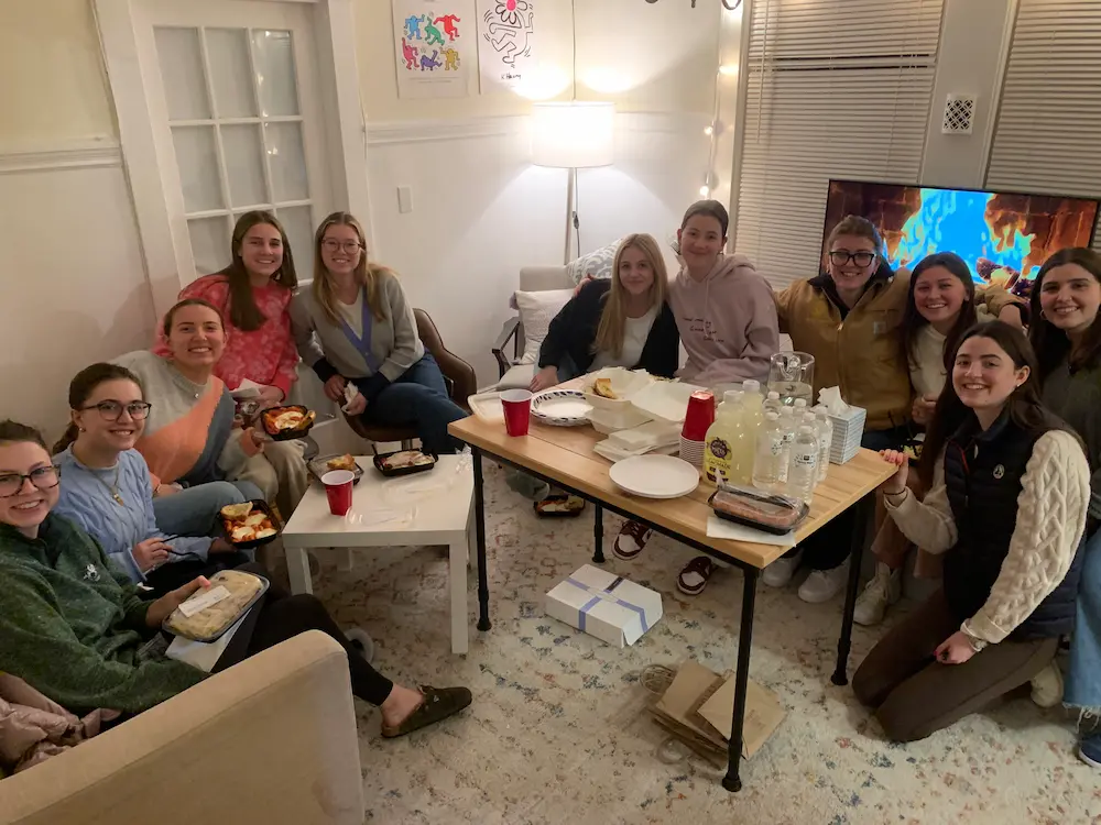 Students at Dinner with the Dean