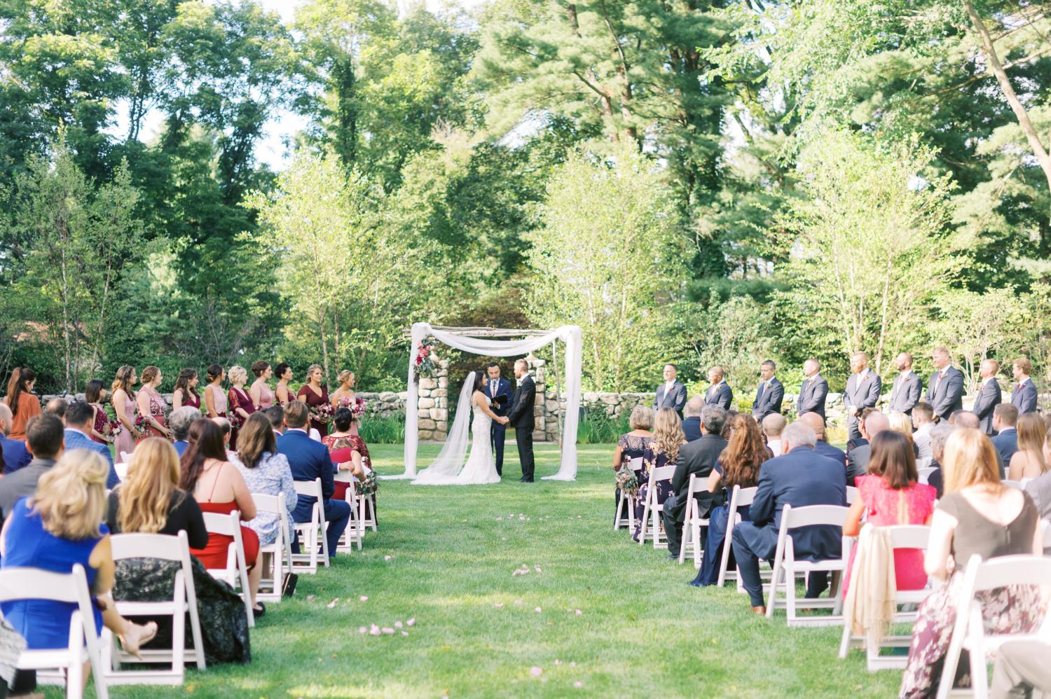 Outdoors wedding