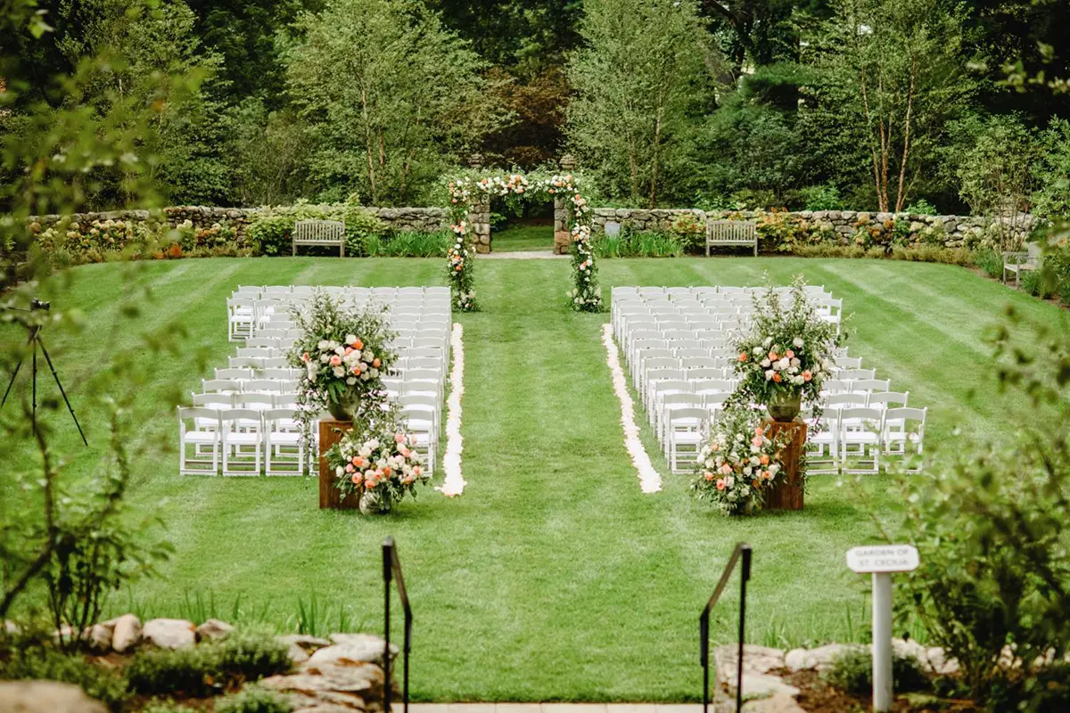 St. Cecelia's Garden seating