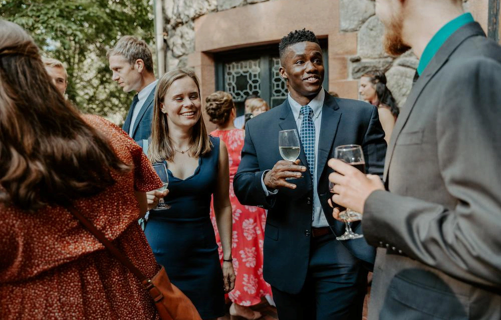 Reception on the back terrace