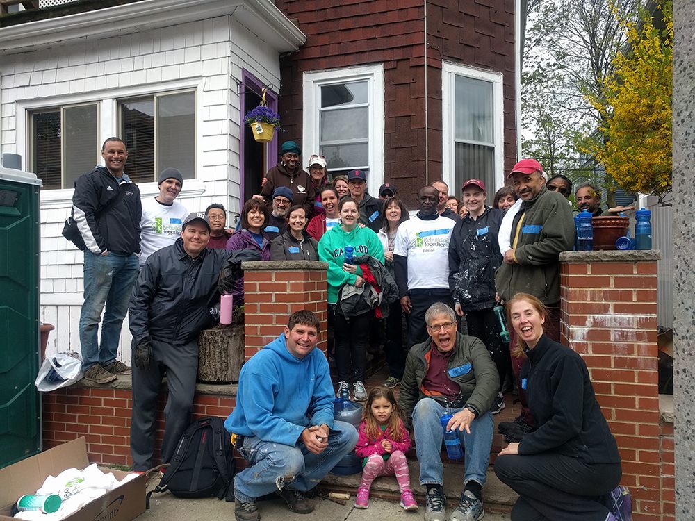 BC employees participating in Rebuilding Boston Together. 