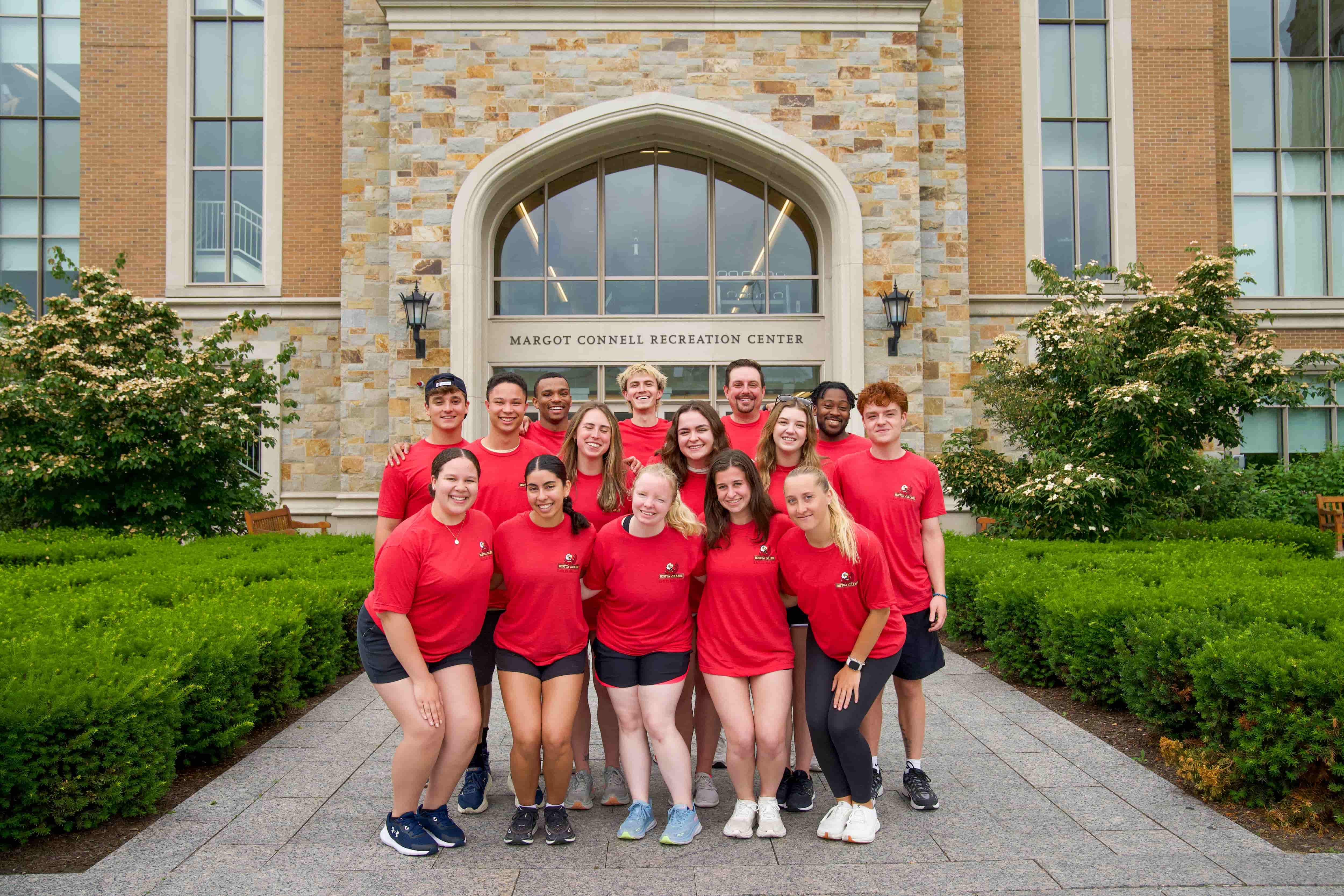 students in front of Gasson