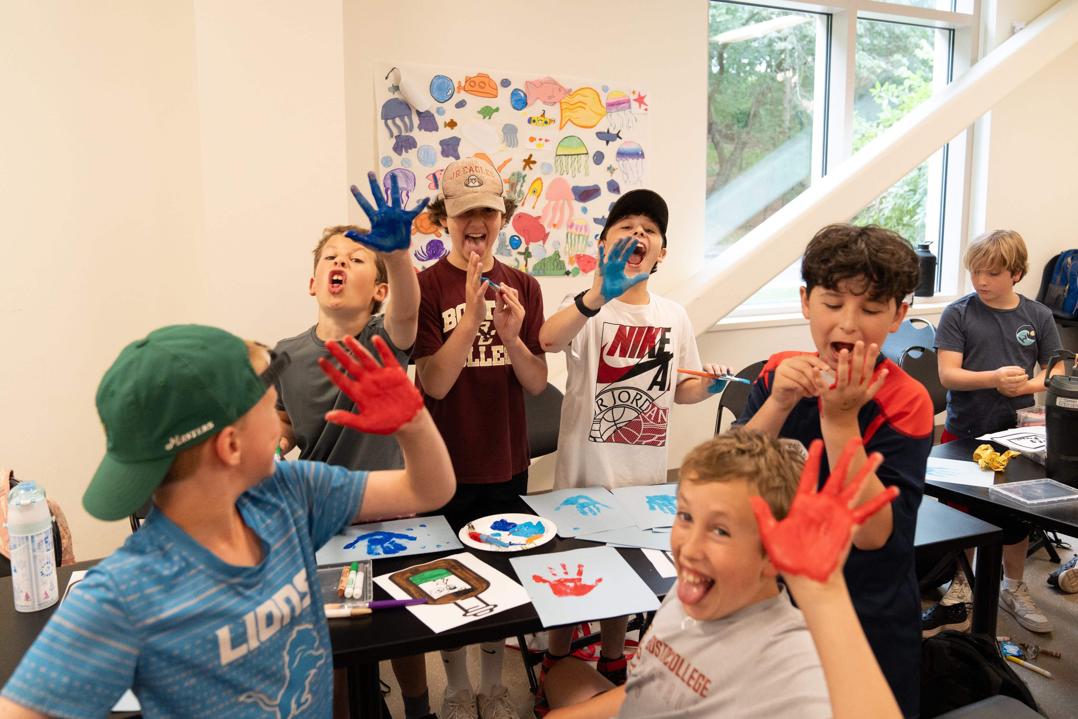 students in front of Gasson