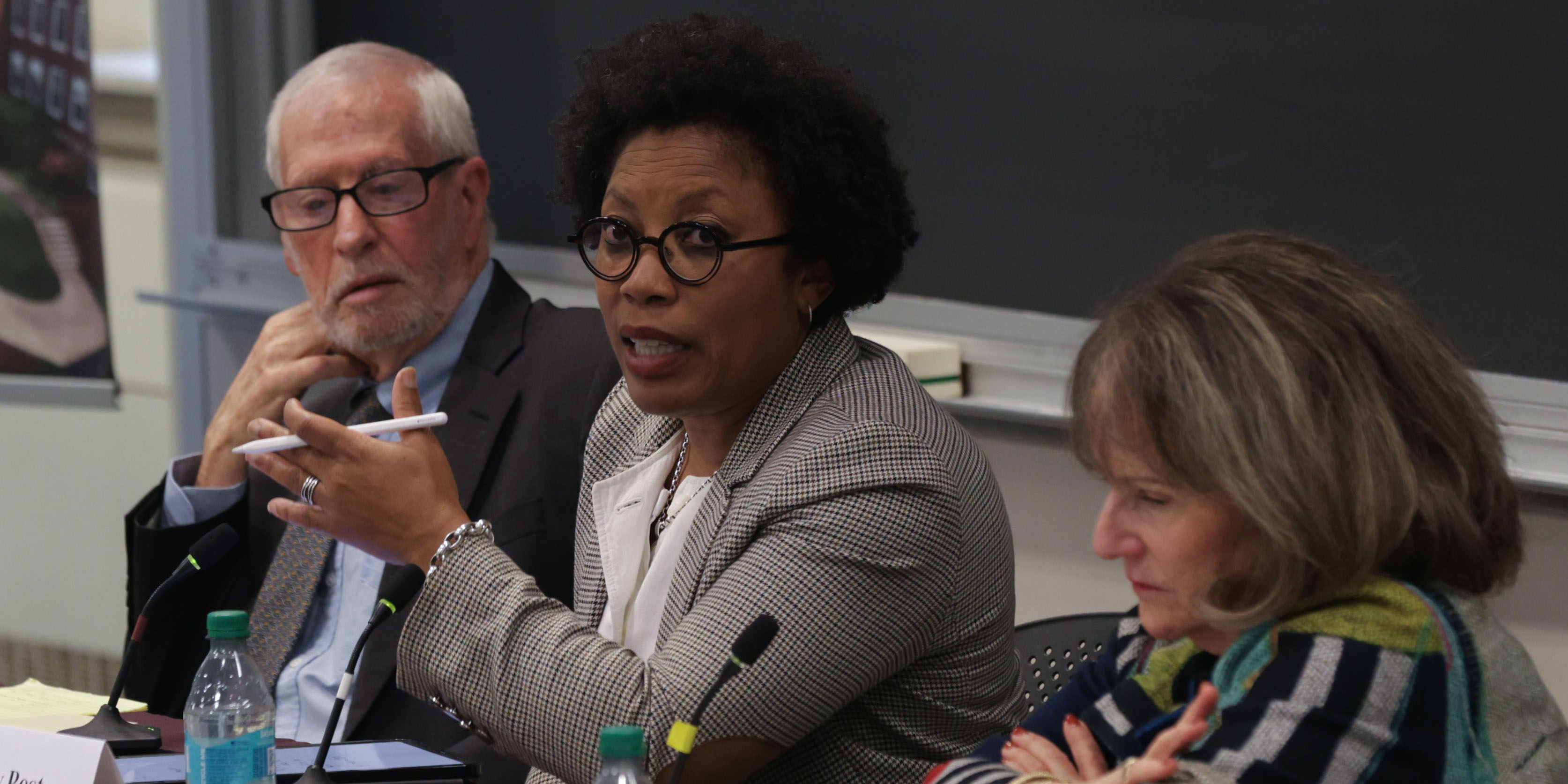 Rappaport panelists Hal Lieberman, Stacey Best ’95, and Lauren Stiller Rikleen ’79
