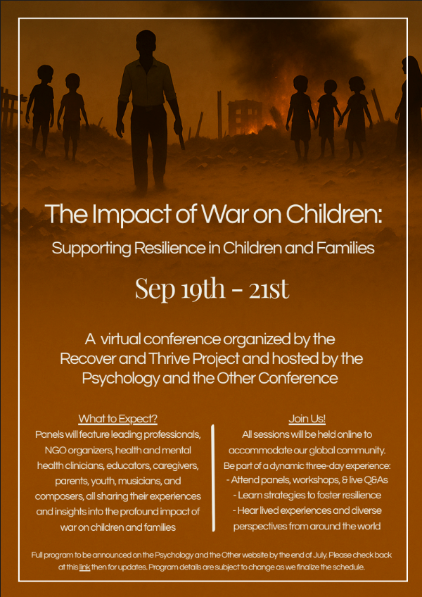 2025 Impact of War on Children Track Schedule