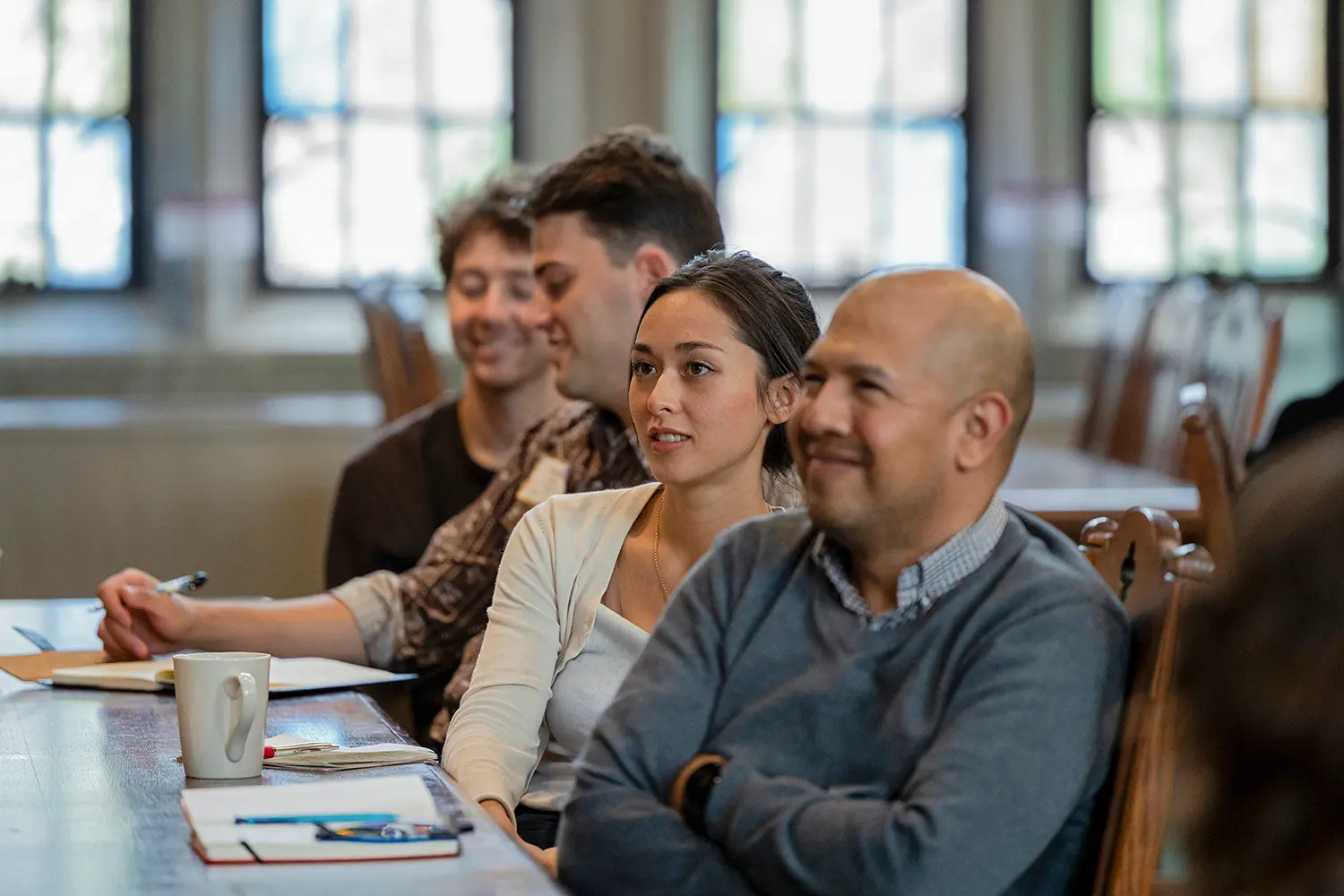 Graduate students in class