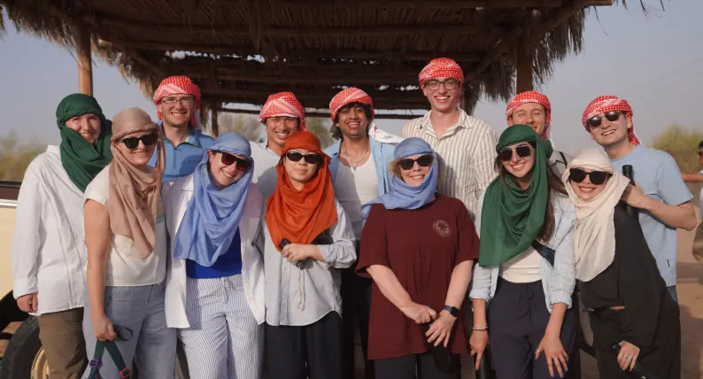 Gabelli Presidential Scholars Class of 2026 in the Dubai Desert