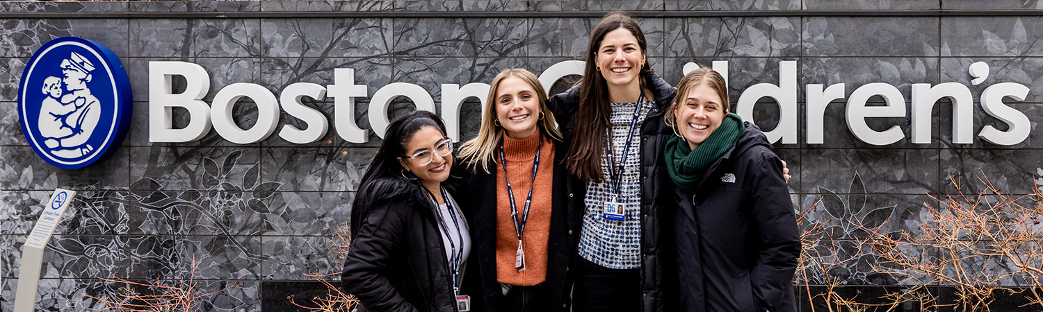SSW students training in the field at Boston Children's hospital