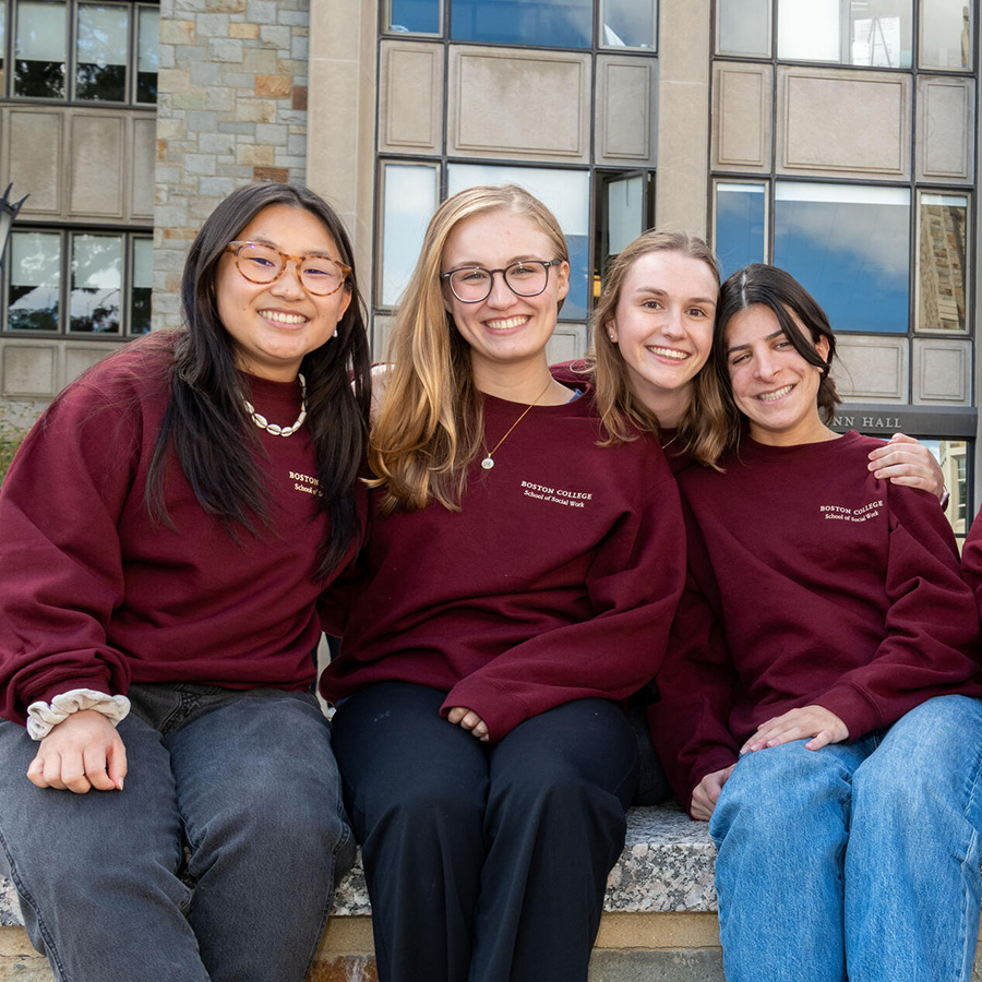 SSW students outside McGuinn