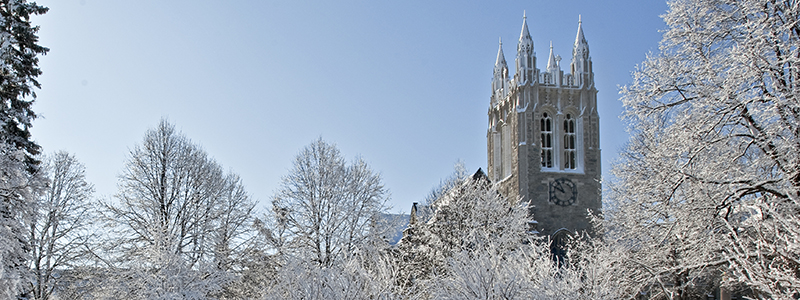 Gasson Hall in winter