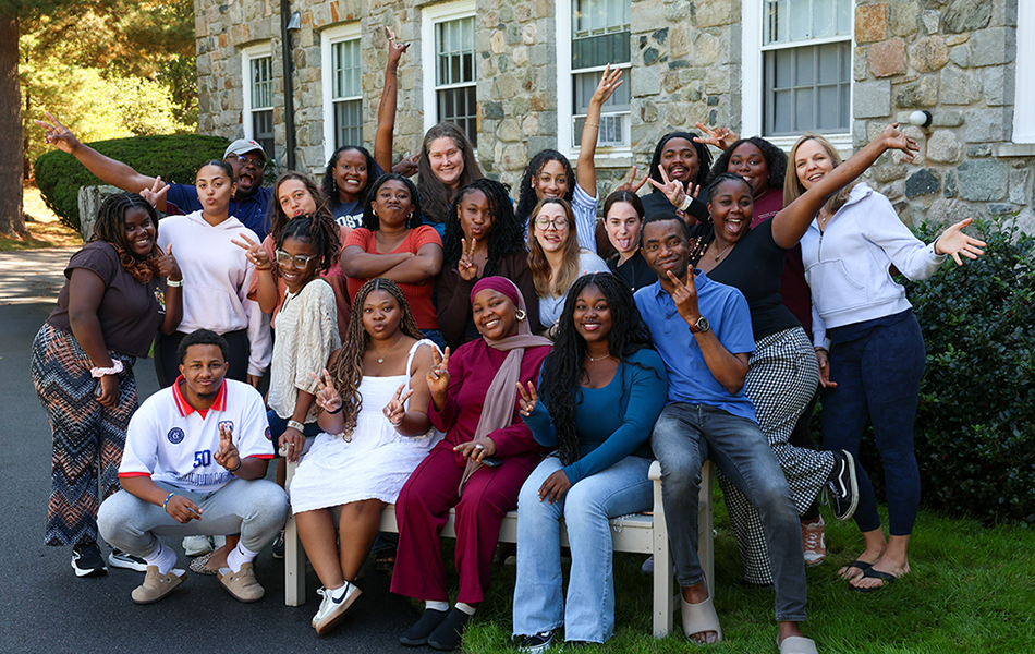Students in the BLI pose for a group photo at the initiative's annual retreat.
