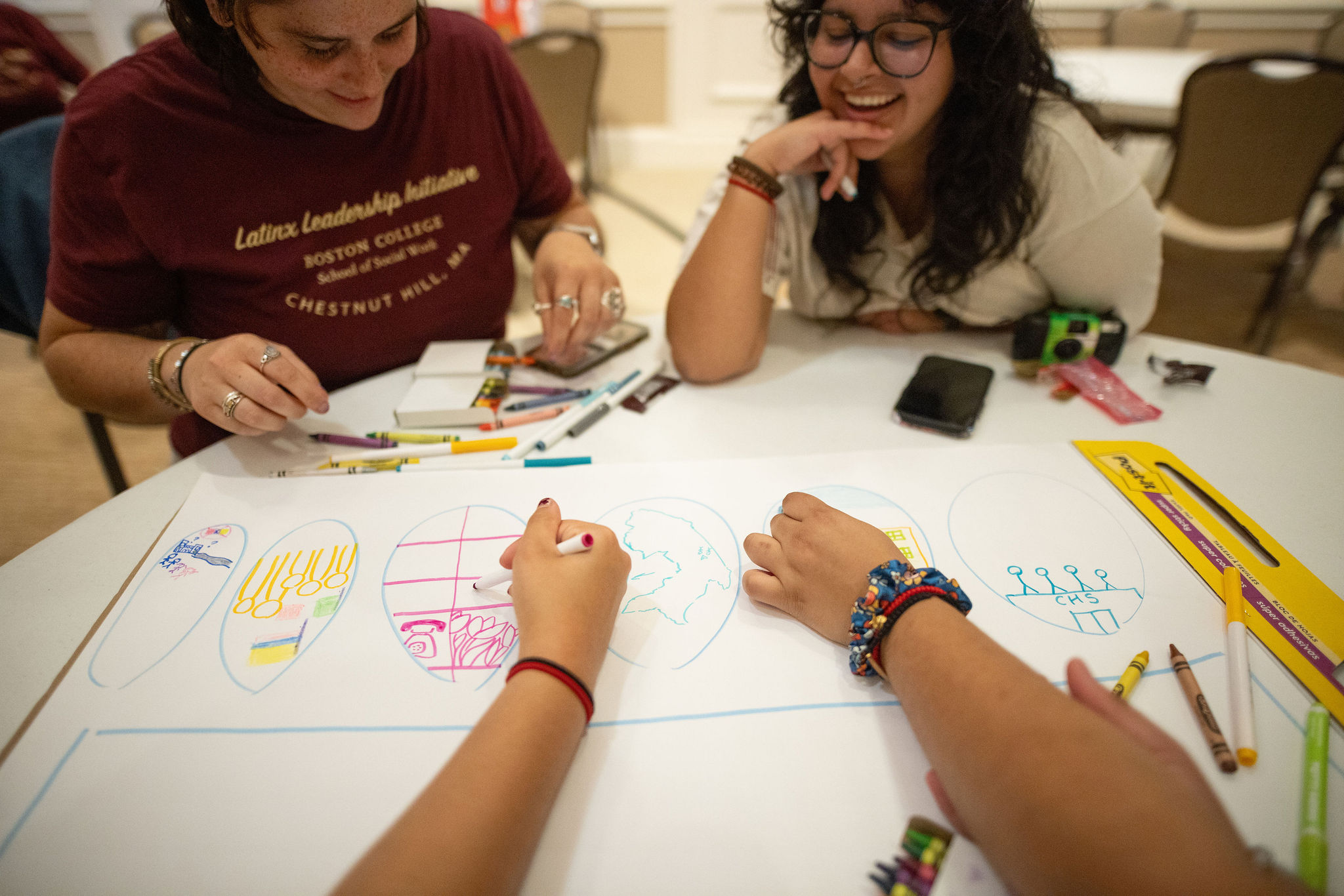 Students at the LLI Retreat participate in hands-on activities.