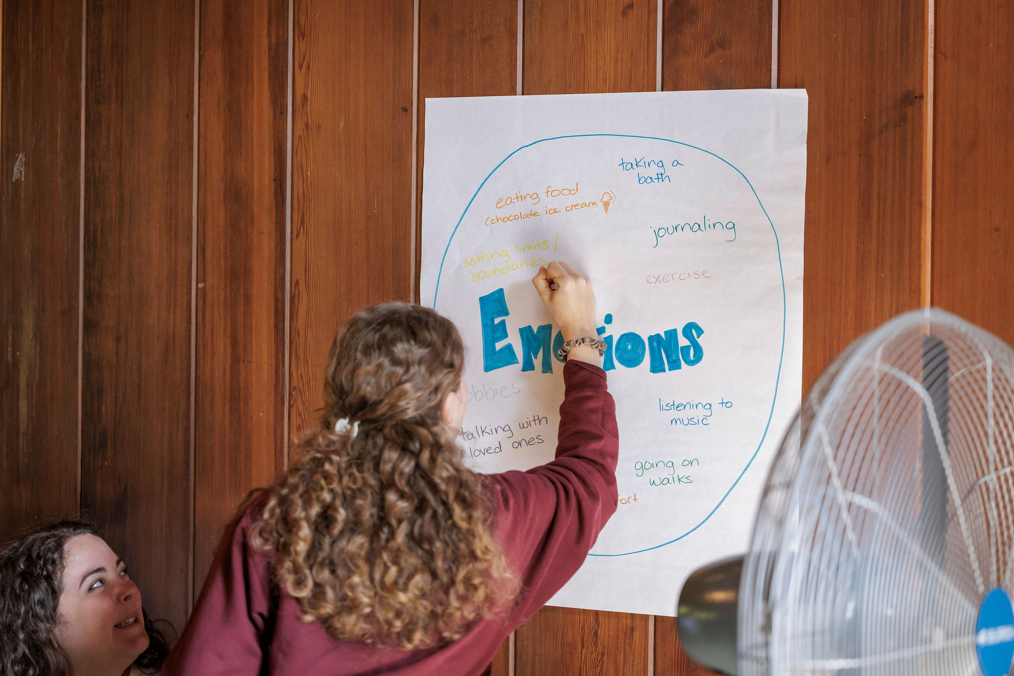 Students participate in hands-on activities at the SSW Retreat.