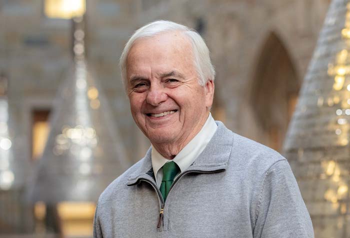Portrait of David Twomey in the Fulton Hall Atrium