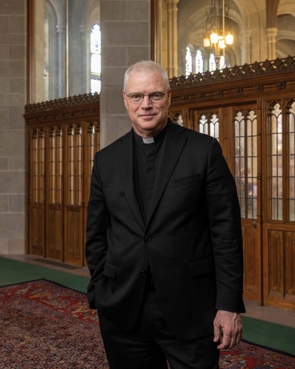 Fr. Butler photographed in the Thompson Room