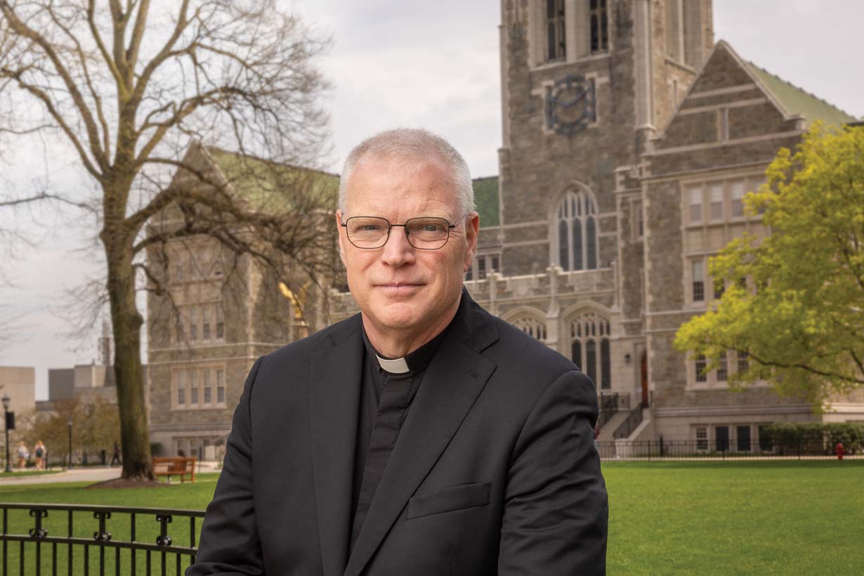 Fr. Butler photographed in the Thompson Room