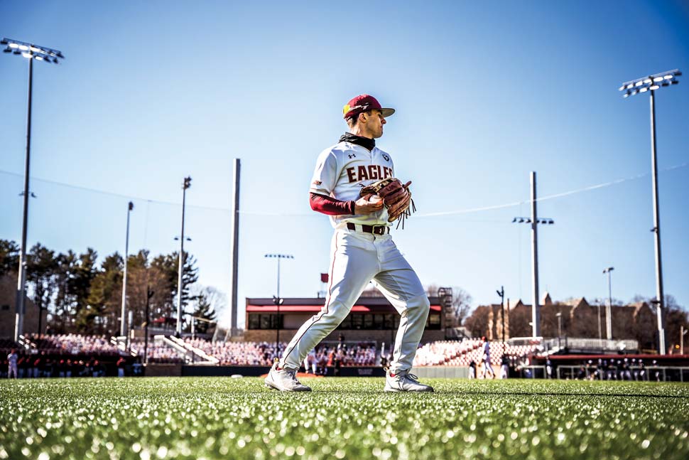 Photo of Frelick in the outfield