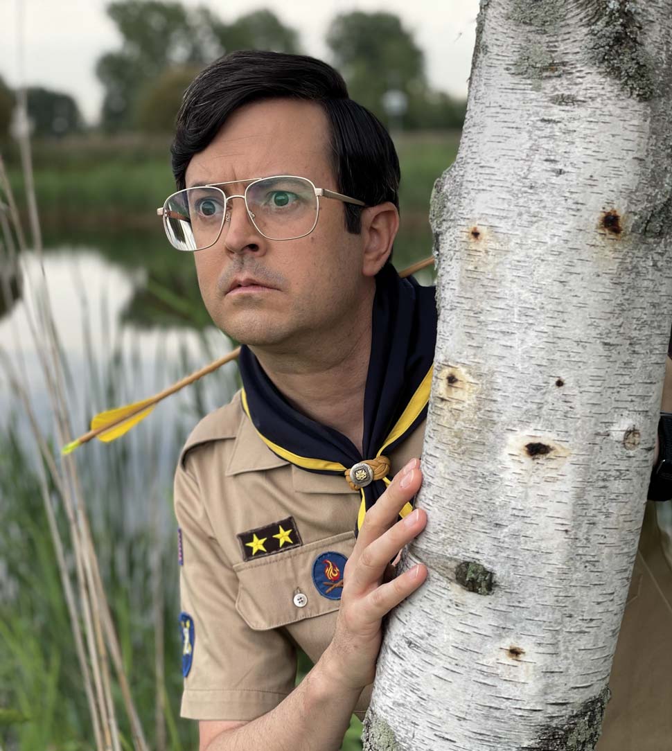 Photo of Richie Moriarty in character as TK from Ghosts