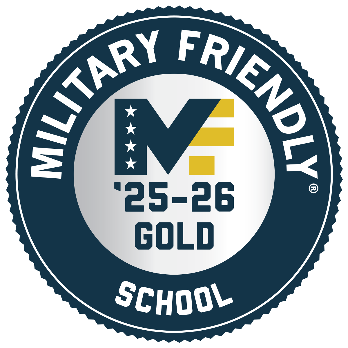 Military Friendly School Gold Award 2025-2026