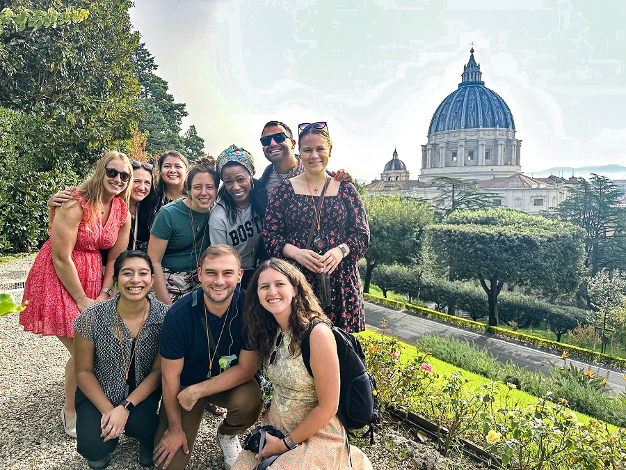 Anthony Russo and CSTM students in Rome