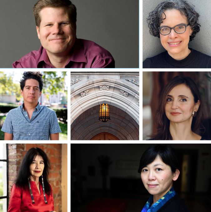 portraits of seven speakers