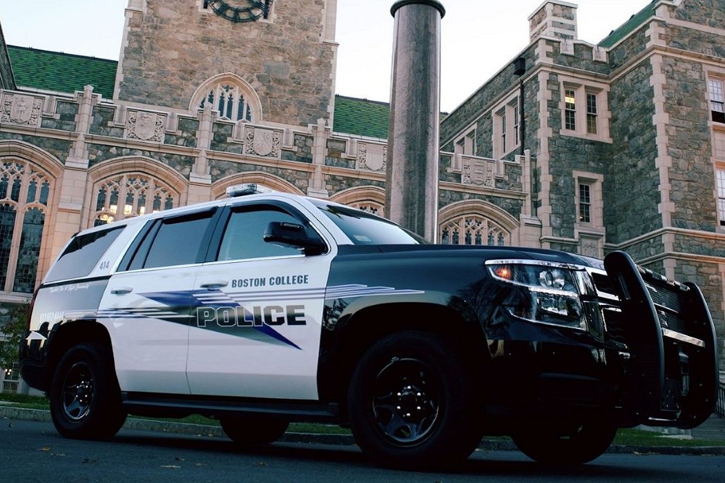 Three students in residence hall talking