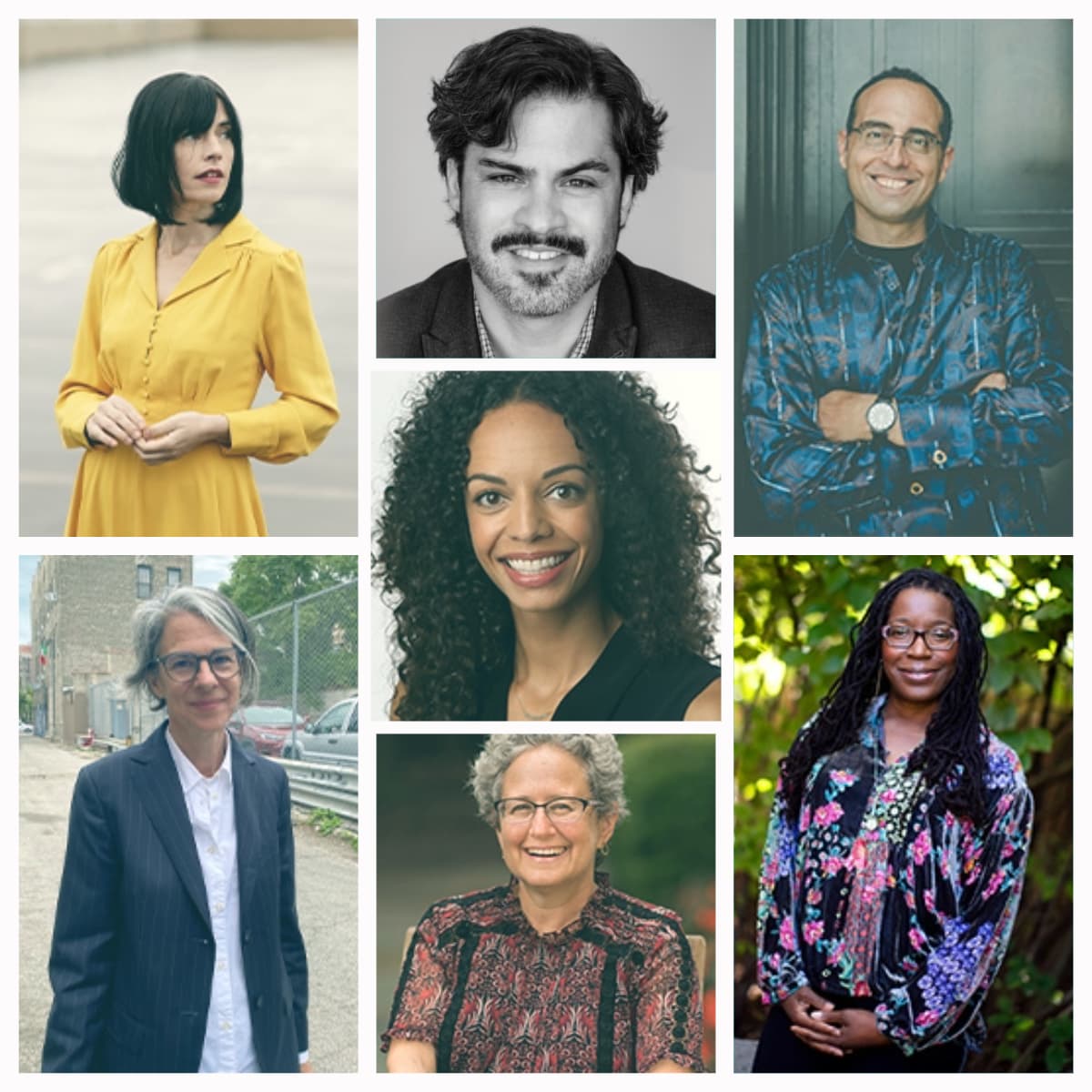 portraits of seven speakers