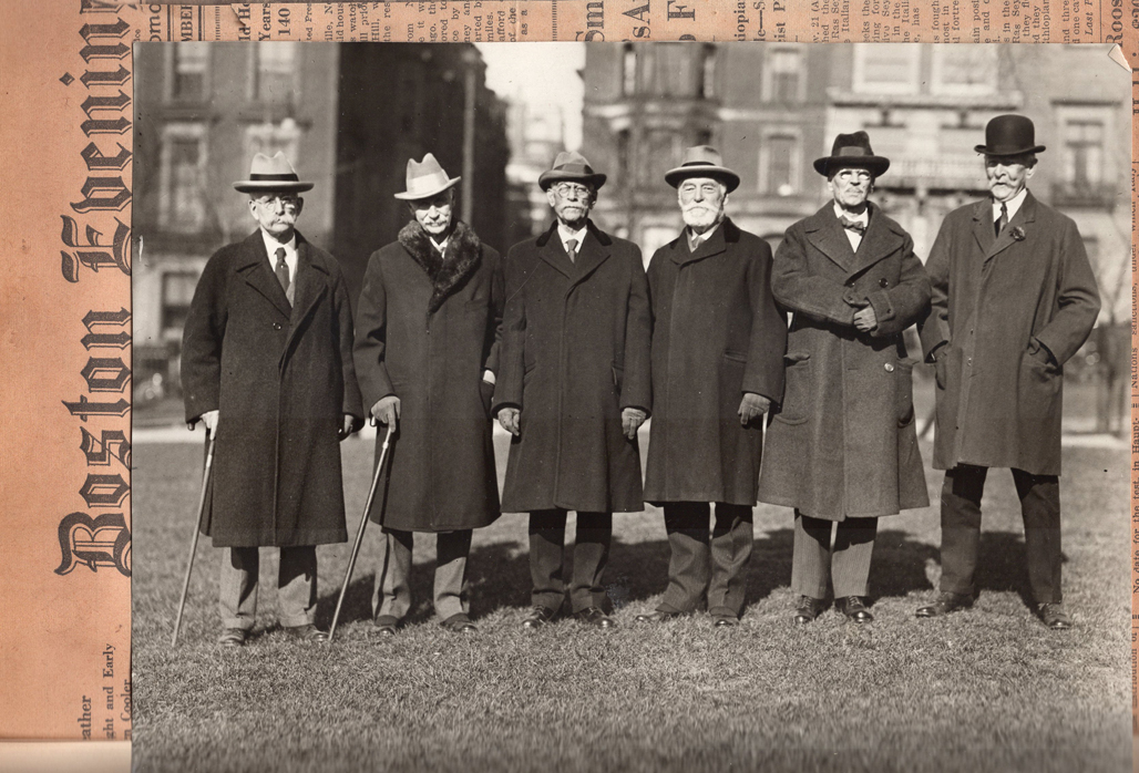 historical photo of six men in 1925