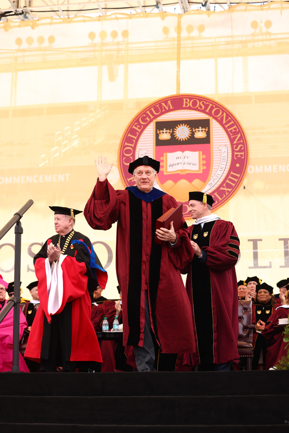 Stephen Pope receiving the award