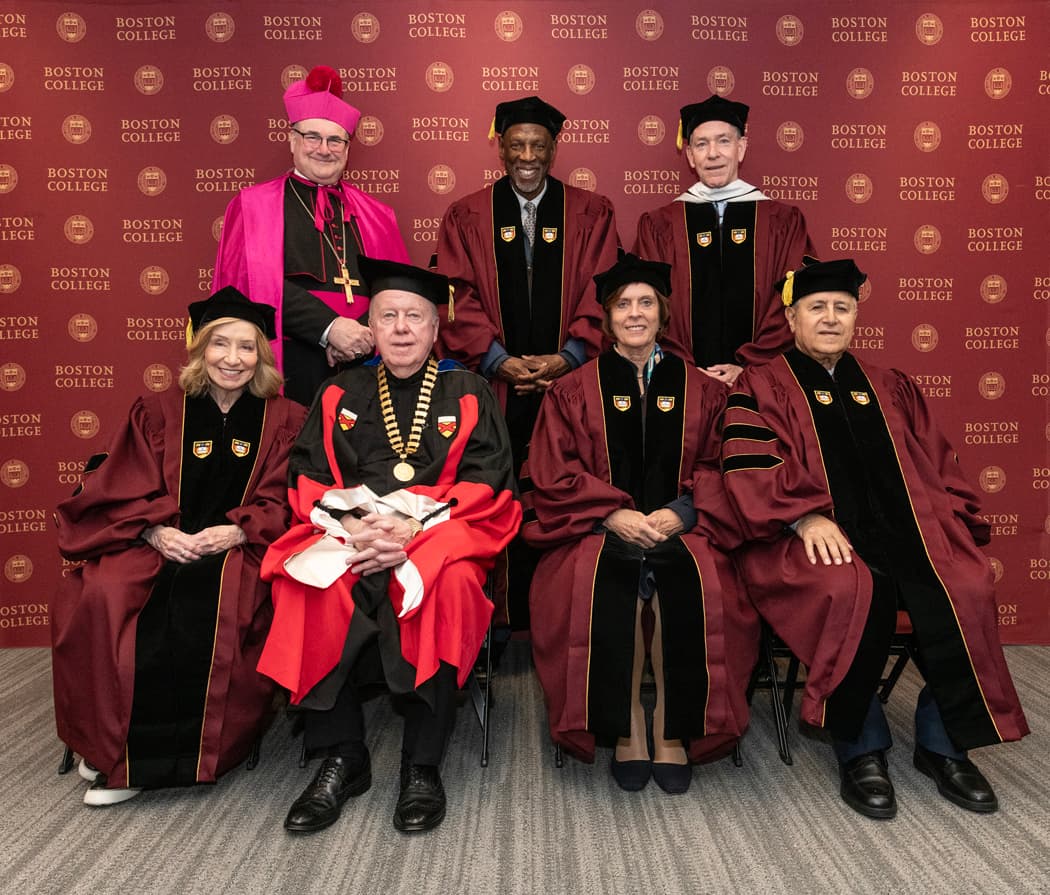 2025 honorary degree recipients in academic regalia 
