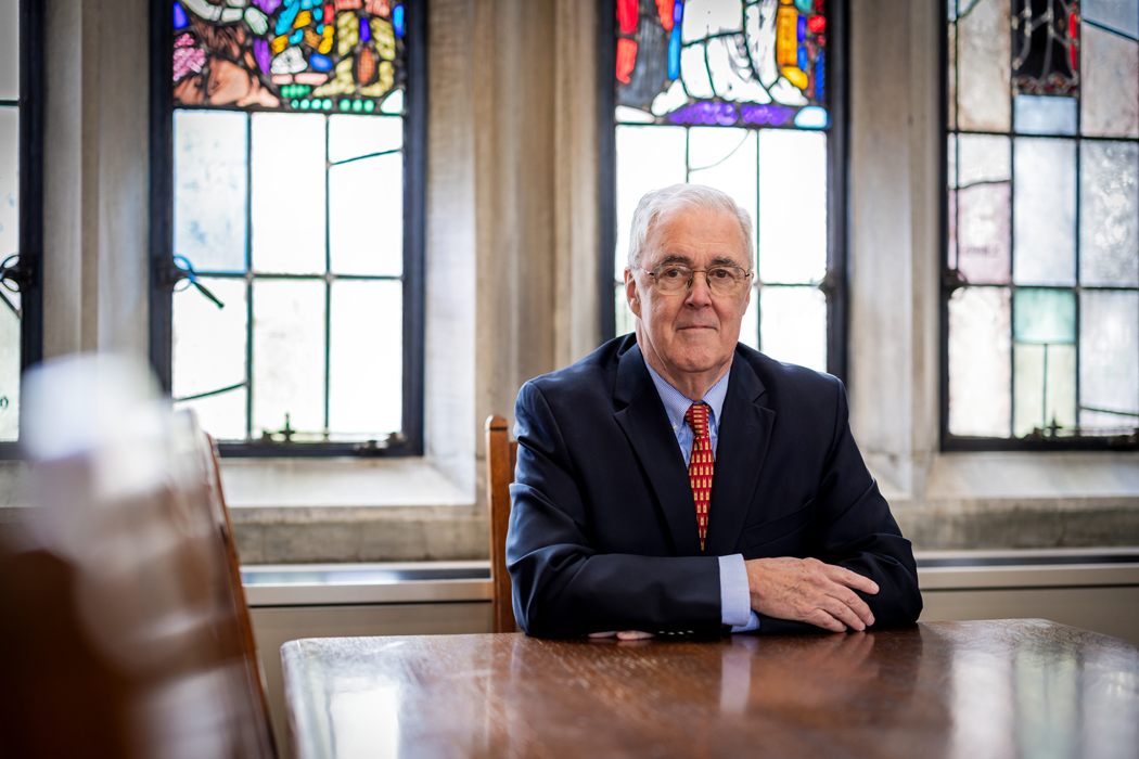 Jim O'Toole in Bapst Library