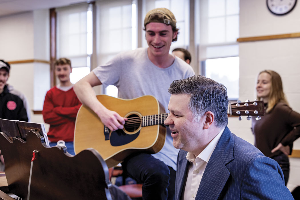 Students in a music class