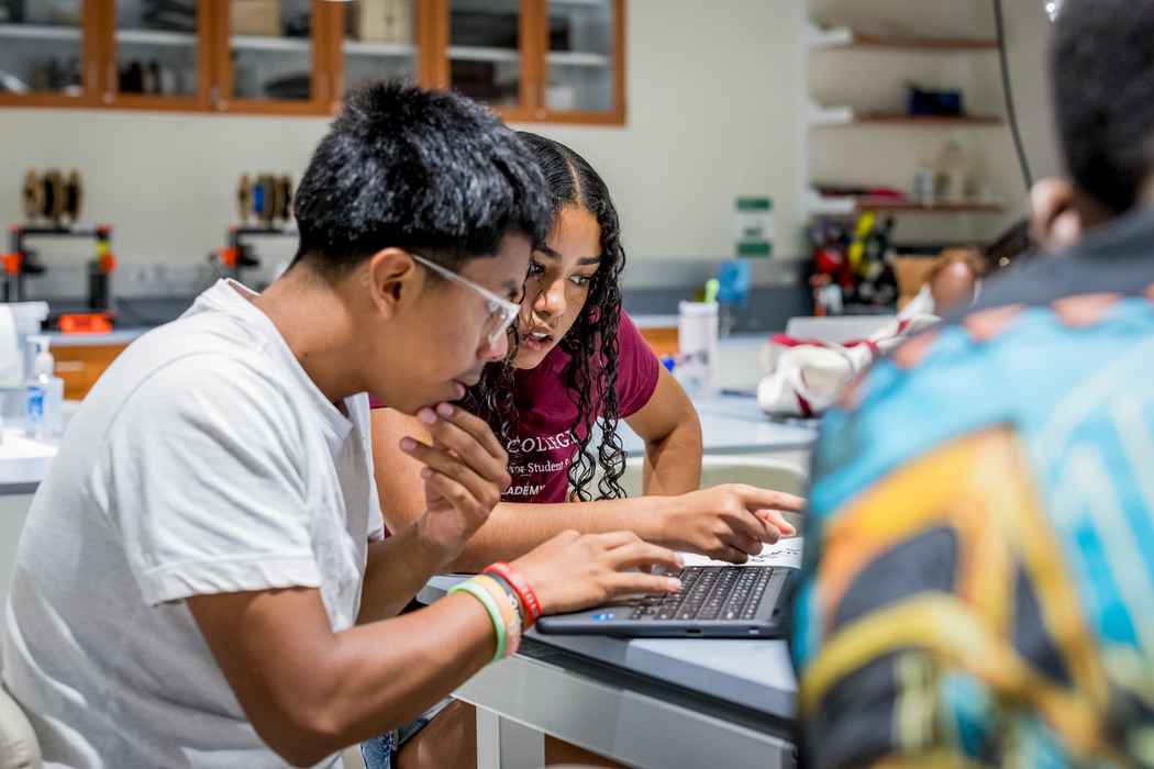 July 24, 2025 -- Boston College's Pine Manor Academy in session. "Speak for the Trees" in 245 Beacon.