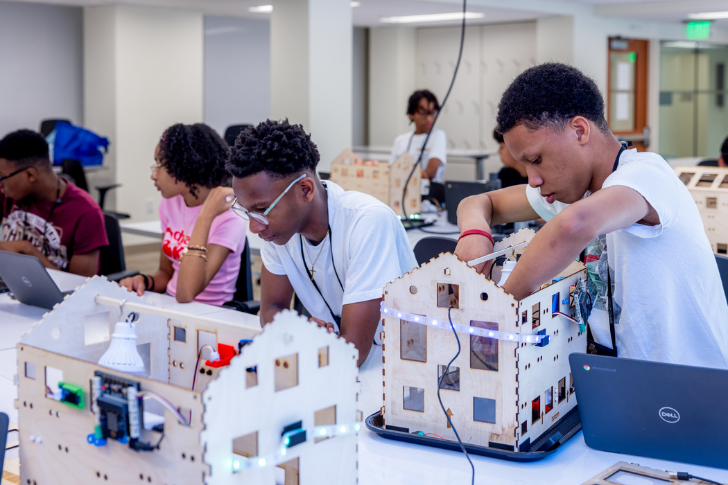 July 23, 2025 -- Boston College's Pine Manor Academy in session. "Smart Greenhouse" in the Service Building.