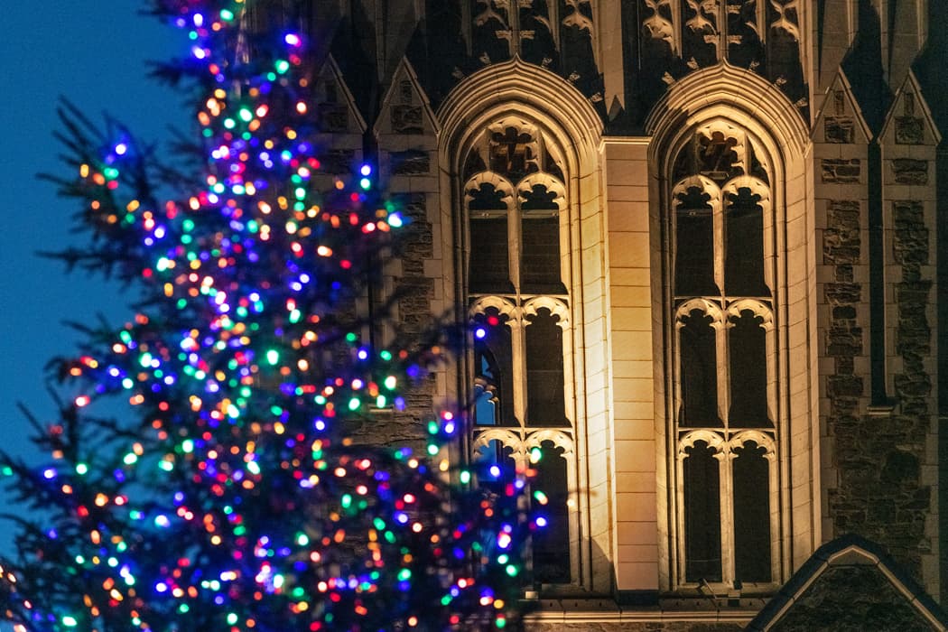 Gasson Hall, Christmas tree and bells