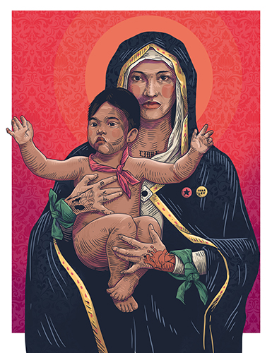 Jane Jacobs with Mary and Bob at peace march, 1967