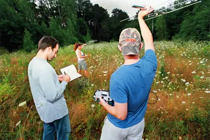 Researchers and students working in the field